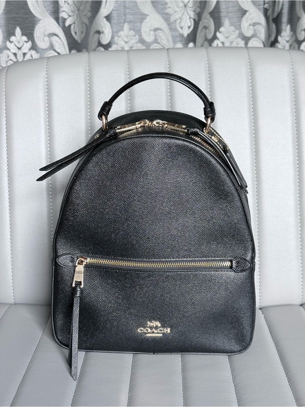 Coach Black Jordyn Leather Backpack with Gold Hardware NWOT